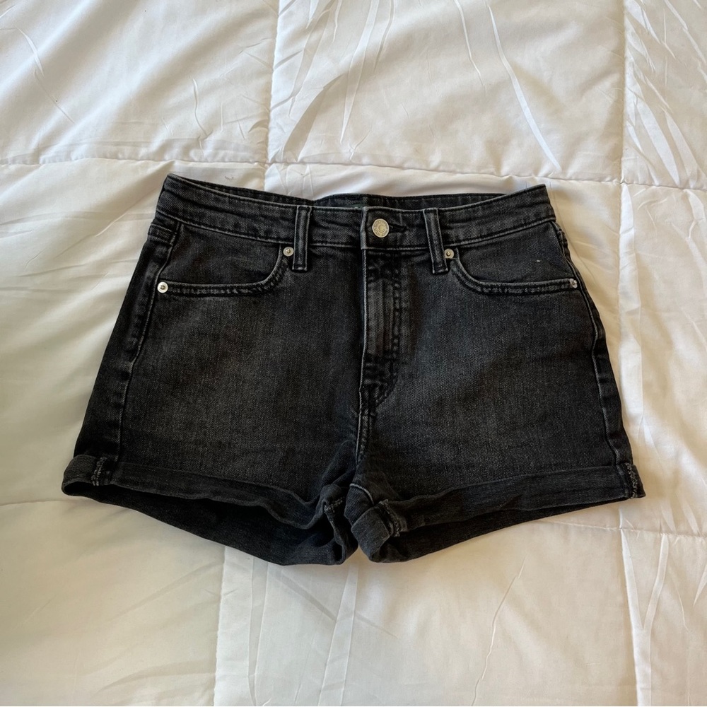 Black Denim Shorts